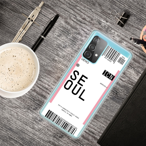 

For Samsung Galaxy A52 5G / 4G Boarding Pass Series TPU Phone Protective Case(Seoul)