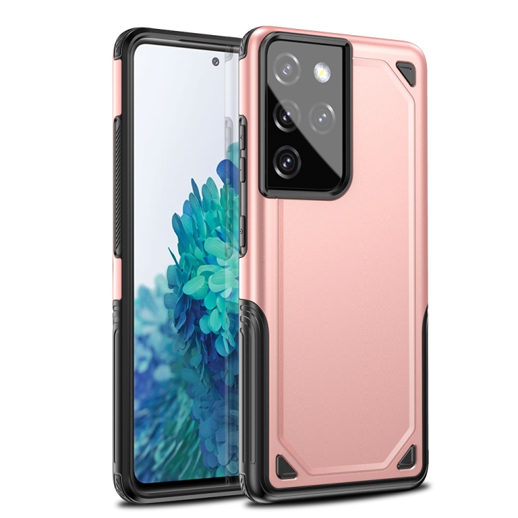 

For Samsung Galaxy S21 Ultra 5G Shockproof Armor Protective Case(Rose Gold)