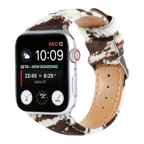 Horsehair Fluffy Leopard Print Leather Watch Band For Apple Watch Ultra 49mm Watch Ultra 2 49mm Series 9 8 7 45mm SE 3 SE 2 6 SE 5 4 44mm 3 2 1