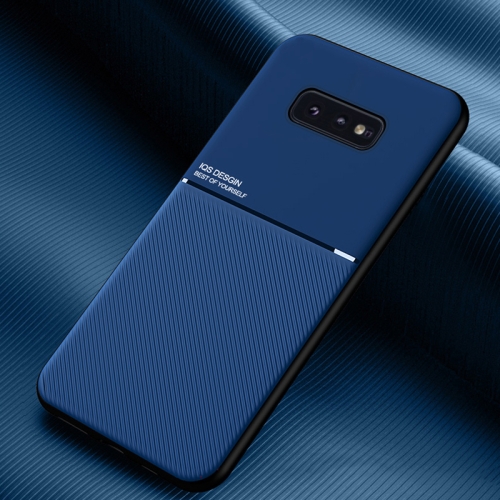 

For Samsung Galaxy S10e Classic Tilt Strip Grain Magnetic Shockproof PC + TPU Case(Blue)