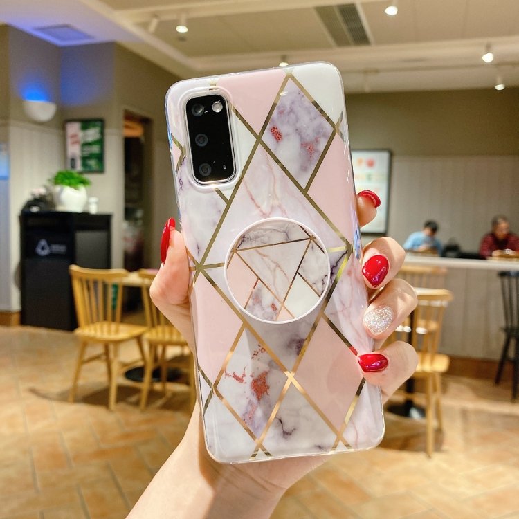 

Marble Pattern Shockproof Protective Case with Airbag Holder For Samsung Galaxy A31(Grey)