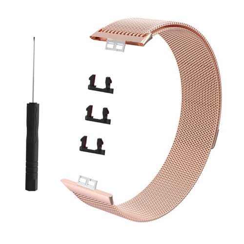 

For Huawei Watch Fit Milanese Replacement Strap Watchband(Rose Gold)