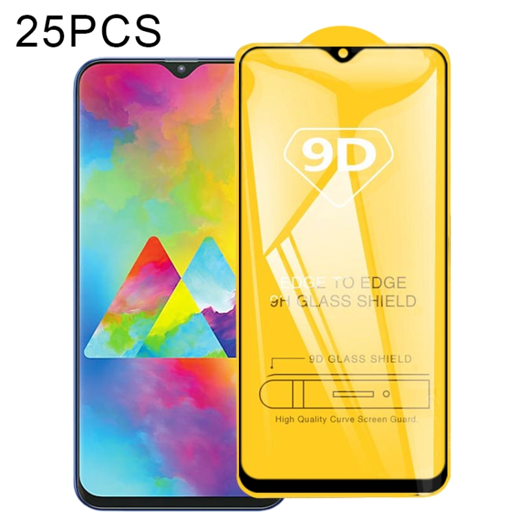 For Samsung Galaxy M20 25 PCS 9D Full Glue Full Screen