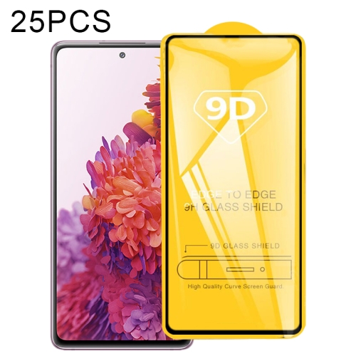 

For Samsung Galaxy S20 FE / S20 FE 5G / S20 FE 2022 25 PCS 9D Full Glue Full Screen Tempered Glass Film