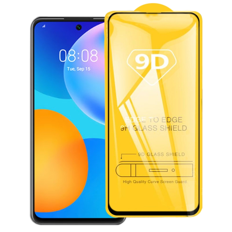 For Huawei P Smart 2021 9D Full Glue Full Screen Tempered Glass Film