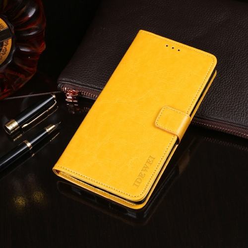 

For Xiaomi Redmi 9T idewei Crazy Horse Texture Horizontal Flip Leather Case with Holder & Card Slots & Wallet(Yellow)