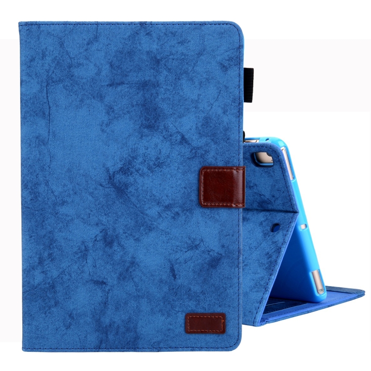 

For iPad 10.2 inch Business Style Horizontal Flip Leather Case, with Holder & Card Slot & Photo Frame & Sleep / Wake-up Function(Blue)