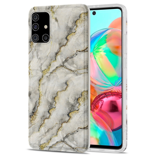 

For Samsung Galaxy A71 TPU Gilt Marble Pattern Protective Case(Grey)