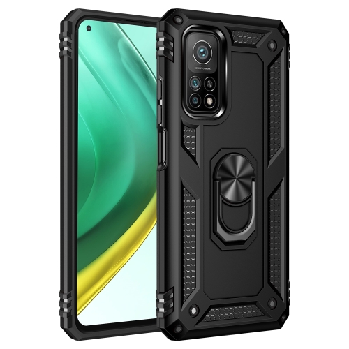 

For Xiaomi Mi 10T Pro 5G Shockproof TPU + PC Protective Case with 360 Degree Rotating Holder(Black)
