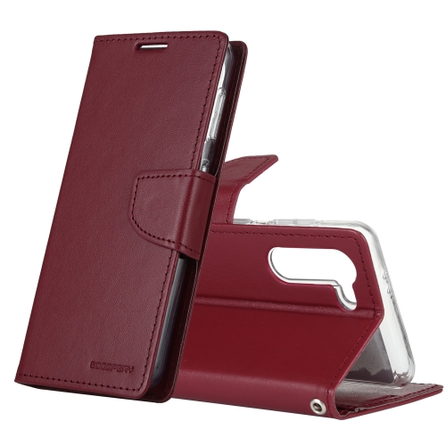 For Samsung Galaxy S21 5G GOOSPERY Bravo Diary Crazy Horse Texture Horizontal Flip Leather Case With Bracket & Card Slot & Wallet(Wine Red)