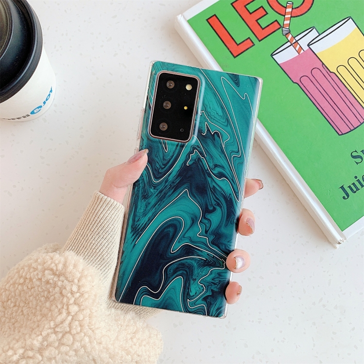 

For Samsung Galaxy A51 Frosted Laser TPU Protective Case(Dark Green Silver)