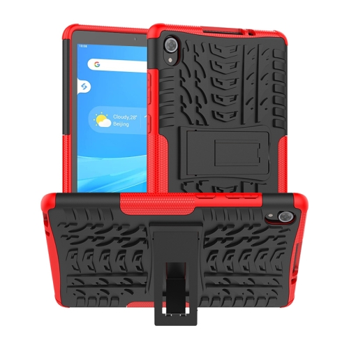 

For Lenovo Tab M8 (2020) TB-8705F 8.0 inch Tire Texture Shockproof TPU+PC Protective Case with Holder(Red)