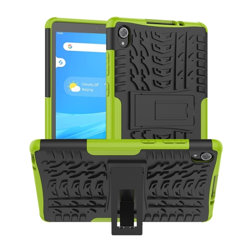 

For Lenovo Tab M8 (2020) TB-8705F 8.0 inch Tire Texture Shockproof TPU+PC Protective Case with Holder(Green)