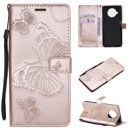 

For Xiaomi Mi 10T Lite 3D Butterflies Embossing Pattern Horizontal Flip Leather Case with Holder & Card Slot & Wallet(Rose Gold)