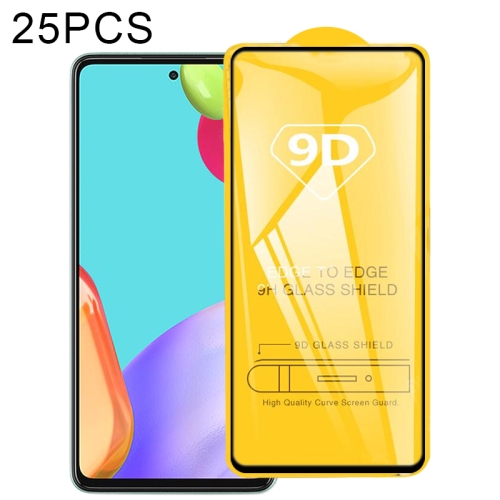 

For Samsung Galaxy A52 5G / 4G 25pcs 9D Full Glue Full Screen Tempered Glass Film