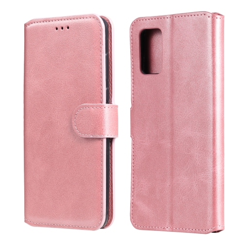 

For Samsung Galaxy A02s (EU Version) Classic Calf Texture PU + TPU Horizontal Flip Leather Case with Holder & Card Slots & Wallet(Rose Gold)