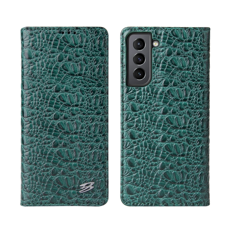 For Samsung Galaxy S21 Ultra 5G Fierre Shann Crocodile Texture