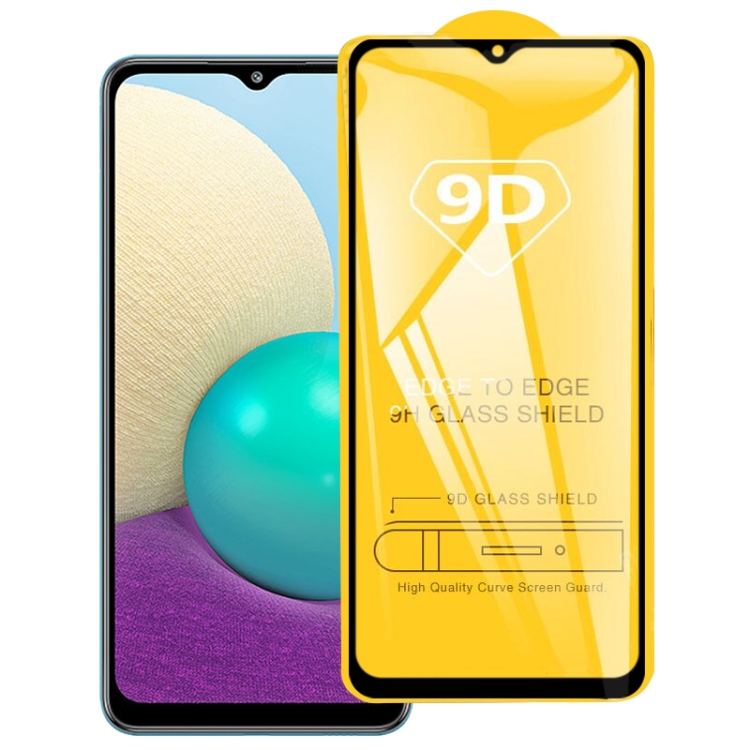 

For Samsung Galaxy A02 9D Full Glue Full Screen Tempered Glass Film