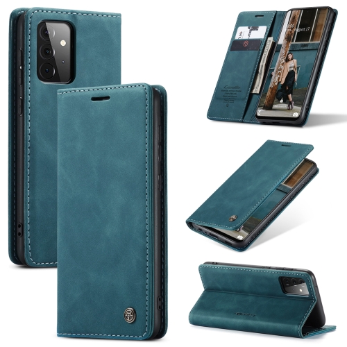 

For Samsung Galaxy A72 5G / 4G CaseMe 013 Multifunctional Horizontal Flip Leather Case with Holder & Card Slot & Wallet(Blue)