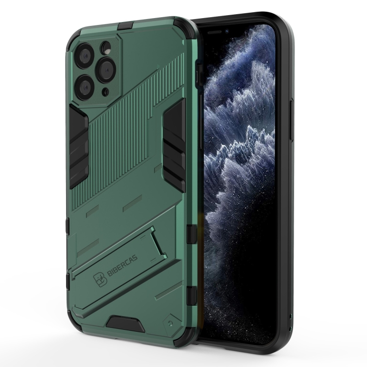

For iPhone 11 Pro Punk Armor 2 in 1 PC + TPU Shockproof Case with Invisible Holder (Green)