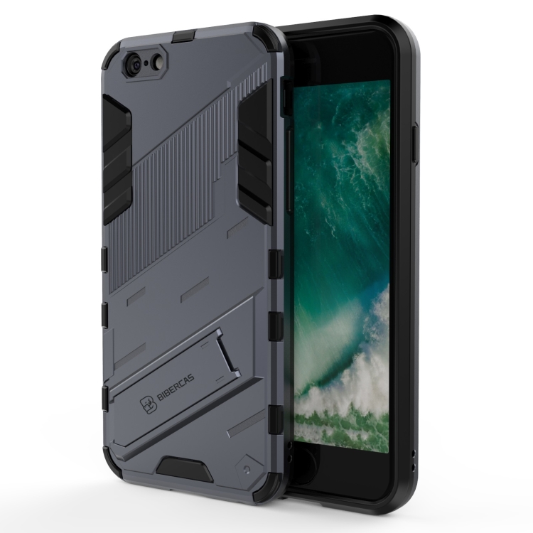 

Punk Armor 2 in 1 PC + TPU Shockproof Case with Invisible Holder For iPhone 6 & 6s(Grey)