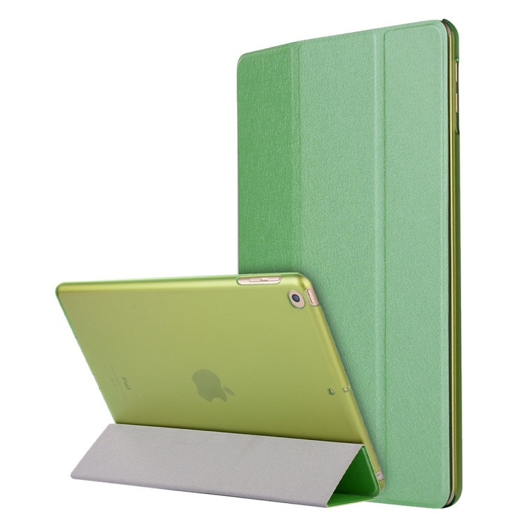 

For iPad 10.2 2021 / 2020 / 2019 Silk Texture Horizontal Flip Magnetic PU Leather Case, with Three-folding Holder & Sleep / Wake-up Function(Green)