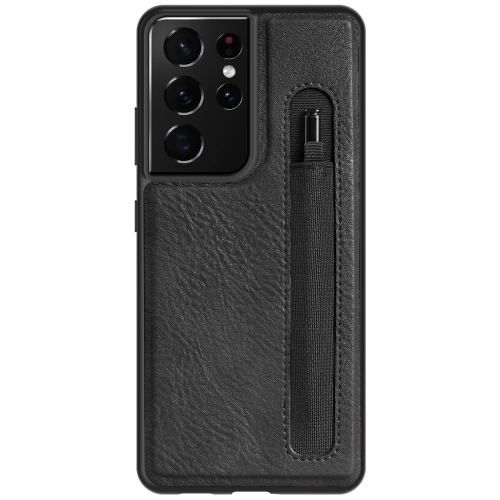 

For Samsung Galaxy S21 Ultra 5G NILLKIN Aoge Series Shockproof Leather Case with Card Slot(Black)