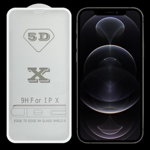 

9H 5D Full Glue Full Screen Tempered Glass Film For iPhone 12 / 12 Pro(White)