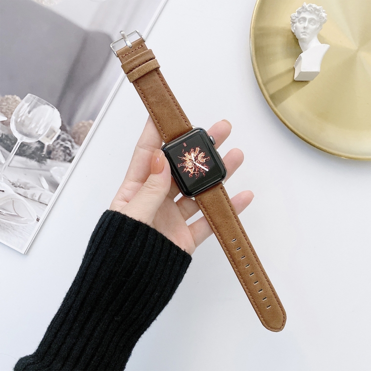 Leather Cuff Monowear Design Apple Watch Band Crazy Horse Texture