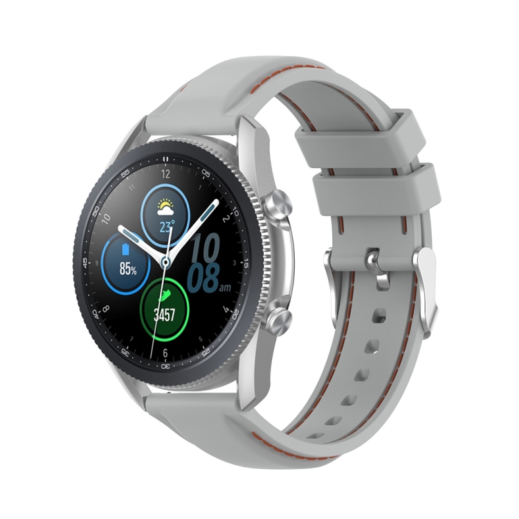 SUNSKY - Para Samsung Galaxy Watch 3 41mm / Active2 / Active / Active /  Gear Sport 20mm Silicone Reemplazo de la correa de reloj de reloj (gris  claro)