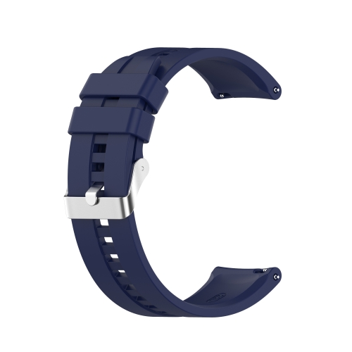 

For Amazfit GTR 2e / GTR 2 22mm Silicone Watch Band with Silver Buckle(Midnight Blue)
