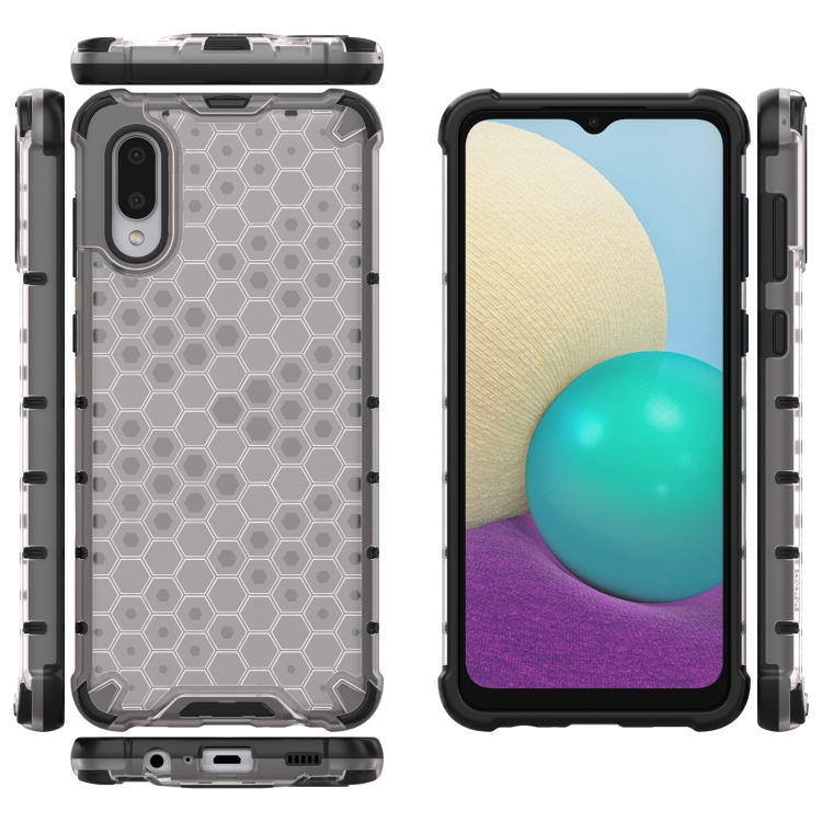 

For Samsung Galaxy A02(EU Version) Shockproof Honeycomb PC + TPU Case(White)