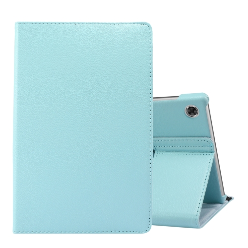 

For Lenovo Tab M10 Plus 10.3 360 Degree Rotation Litchi Texture Flip Leather Case with Holder(Sky Blue)