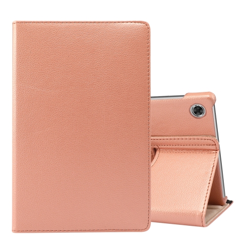 

For Lenovo Tab M10 Plus 10.3 360 Degree Rotation Litchi Texture Flip Leather Case with Holder(Rose Gold)