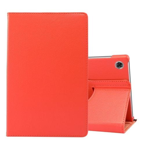 

For Lenovo Tab M10 Plus 10.3 360 Degree Rotation Litchi Texture Flip Leather Case with Holder(Orange)