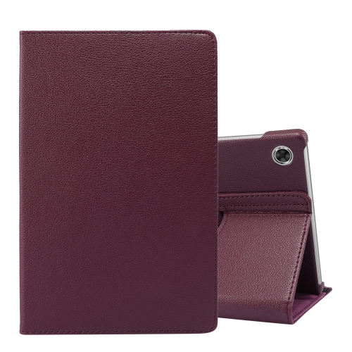 

For Lenovo Tab M10 Plus 10.3 360 Degree Rotation Litchi Texture Flip Leather Case with Holder(Purple)