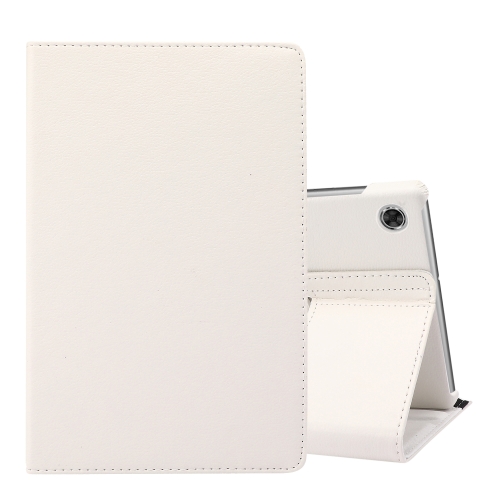 

For Lenovo Tab M10 Plus 10.3 360 Degree Rotation Litchi Texture Flip Leather Case with Holder(White)