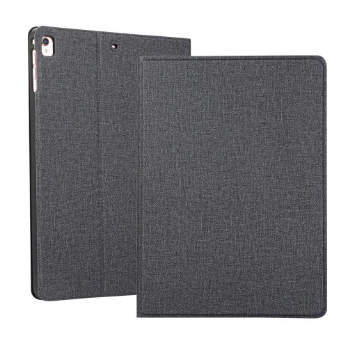 

For iPad 10.2 2021 / 2020 / 2019 Voltage Craft Cloth TPU Protective Case with Holder(Black)