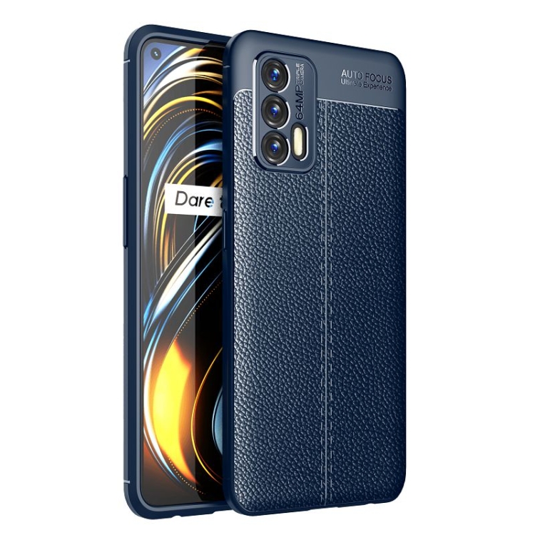 

For OPPO Realme GT 5G Litchi Texture TPU Shockproof Case(Blue)