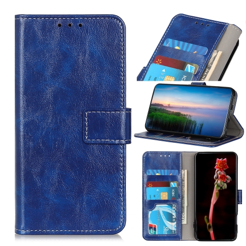 

For Xiaomi Redmi Note 10 4G / Note 10S Retro Crazy Horse Texture Horizontal Flip Leather Case with Holder & Card Slots & Photo Frame & Wallet(Blue)