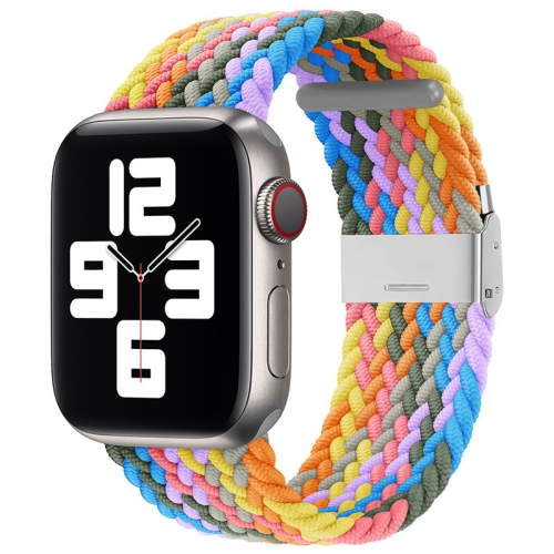 

Braided + Stainless Steel Watch Band For Apple Watch Ultra 49mm&Watch Ultra 2 49mm / Series 9&8&7 45mm / SE 3&SE 2&6&SE&5&4 44mm / 3&2&1 42mm(Heartbeat Purple)