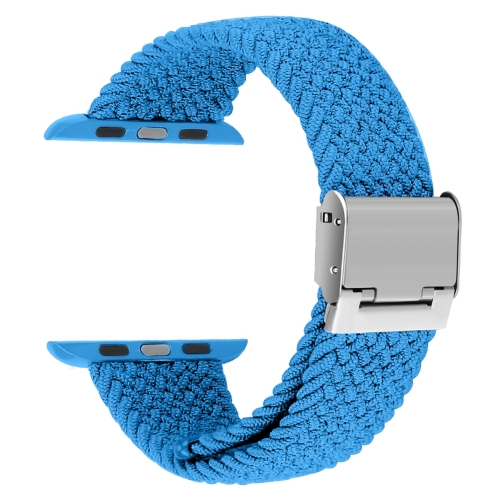 

Braided + Stainless Steel Watch Band For Apple Watch Ultra 49mm&Watch Ultra 2 49mm / Series 9&8&7 45mm / SE 3&SE 2&6&SE&5&4 44mm / 3&2&1 42mm(Blue)