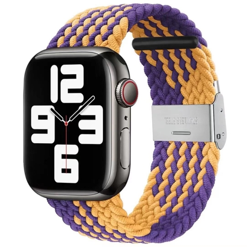 

Braided + Stainless Steel Watch Band For Apple Watch Ultra 49mm&Watch Ultra 2 49mm / Series 9&8&7 45mm / SE 3&SE 2&6&SE&5&4 44mm / 3&2&1 42mm (Rainbow)