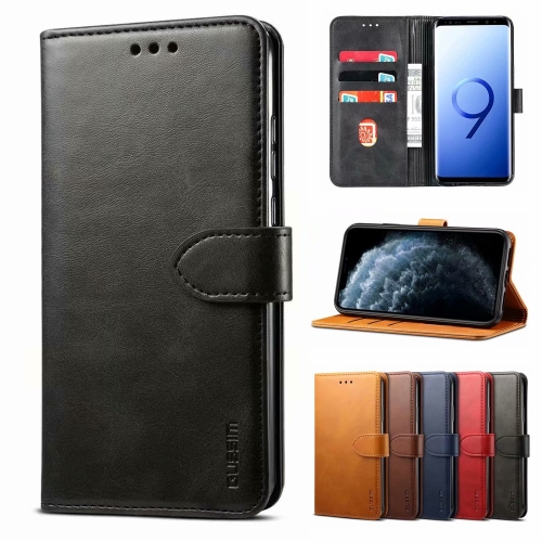 

For Samsung Galaxy A72 5G/4G GUSSIM Business Style Horizontal Flip Leather Case with Holder & Card Slots & Wallet(Black)