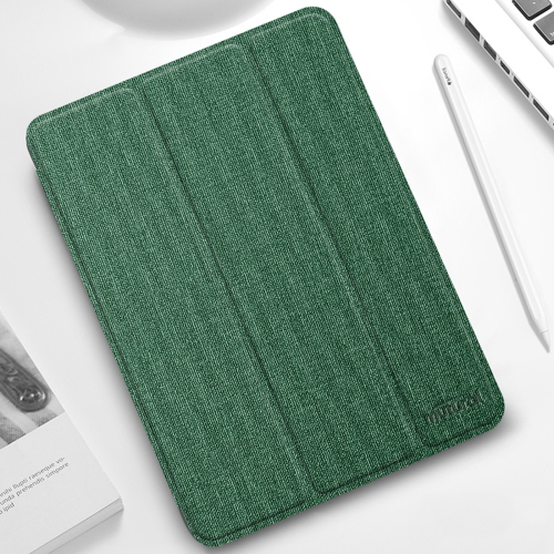 

Mutural YASHI Series TPU + PU Cloth Pattern Texture Horizontal Flip Leather Tablet Case with Three-folding Holder & Pen Slot & Wake-up / Sleep Function For iPad Pro 12.9 (2021) / (2020)(Green)