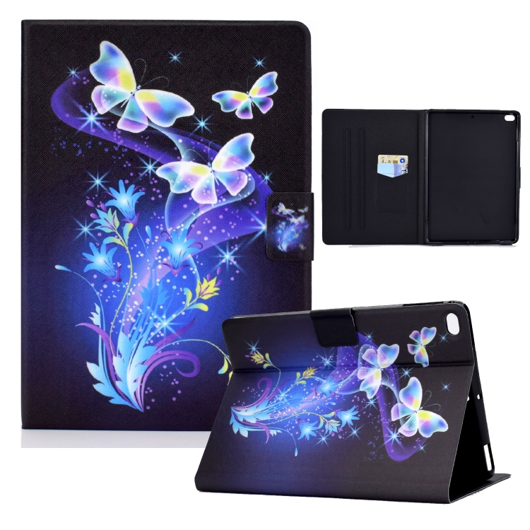 

Electric Pressed TPU Colored Drawing Horizontal Flip Leather Case with Holder & Pen Slot For iPad 5 / 6 / 8 / 9(Butterflies Flower)