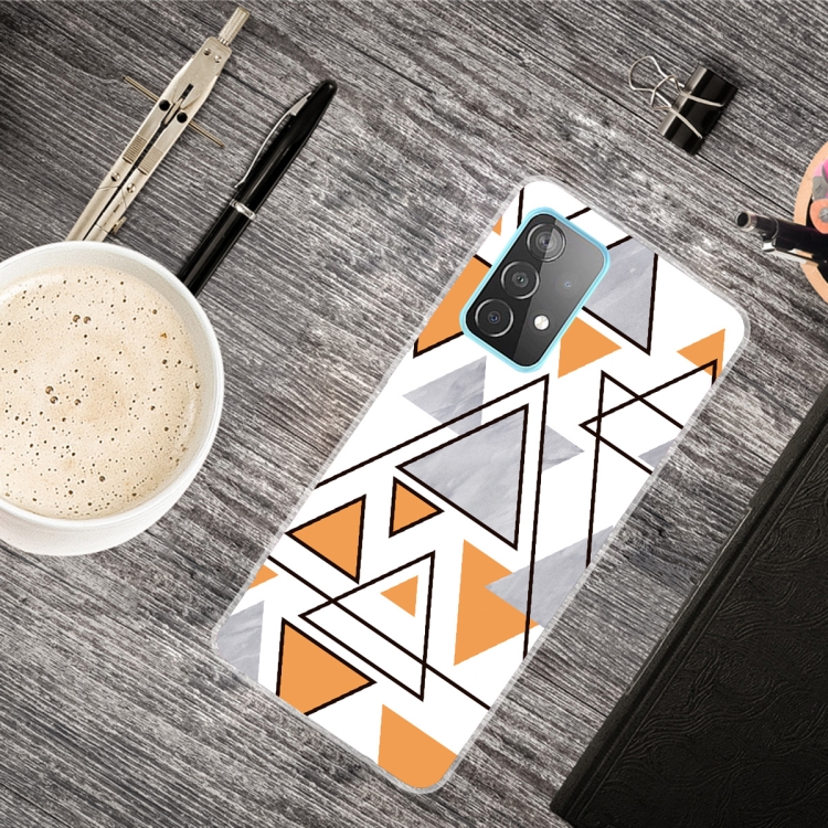 

For Samsung Galaxy A32 4G Triangular Marble Pattern TPU Protective Case(SJ-12)