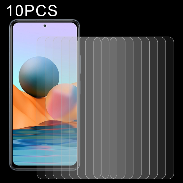 

For Xiaomi Redmi Note 10 Pro / 10 Pro Max 10 PCS 0.26mm 9H 2.5D Tempered Glass Film
