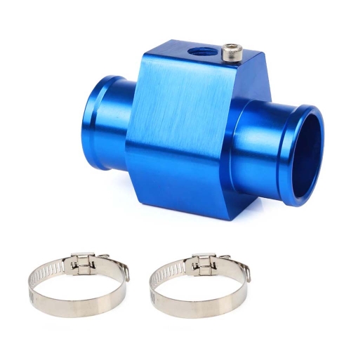 Water Temp Joint Universal Aluminum Car Water Temperature Joint Pipe Hose Sensor Gauge Adapter Blue 38mm 