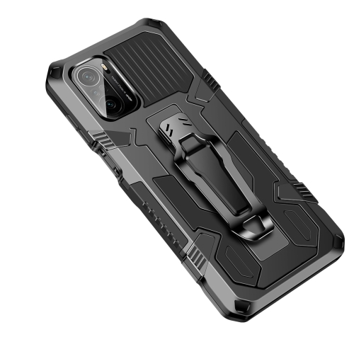 

For Xiaomi Poco F3 Armor Warrior Shockproof PC + TPU Protective Case(Black)